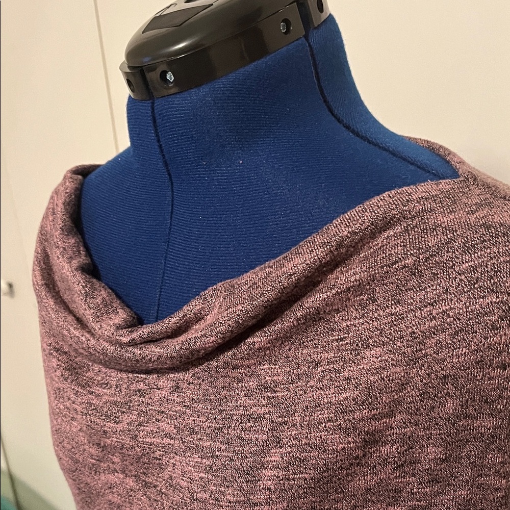 Jennifer Lopez 3/4 Sleeve Heather Purple Sweater Top Draped Neck | Size XXL - Picture 4 of 11